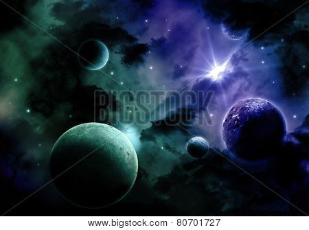 Abstract background with radial grill