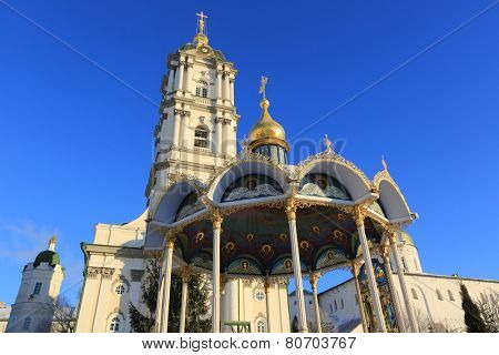 Pochaev's Lavra at nice winter day, Ukraine