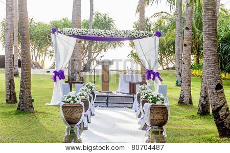 beautiful wedding arch, cabana on beach, outdoor beach wedding