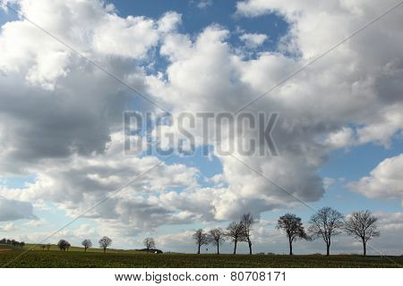 Rural landscape near Moritzburg, Saxony, Germany.