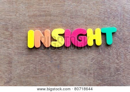 Insight Word In Wood Background