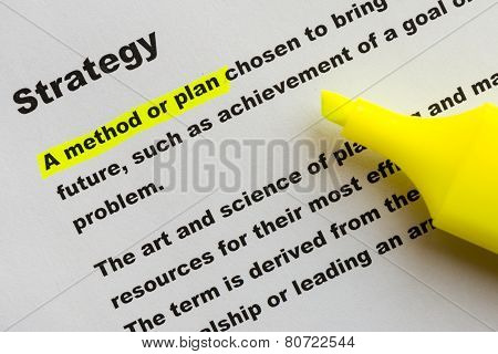 The Word Strategy Highlighted