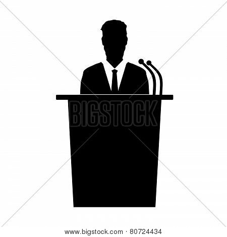 Speaker Talk Vector Silhouette