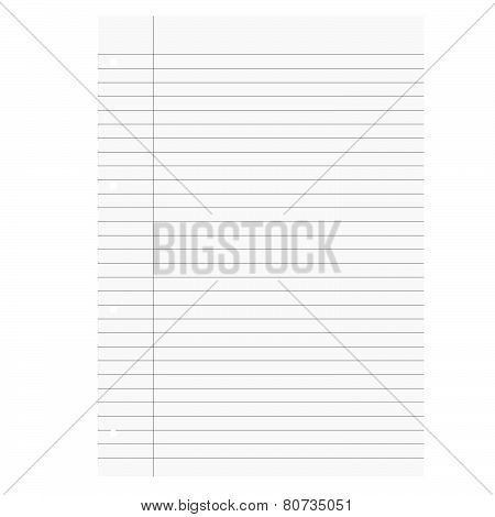 Blank White Paper Lined