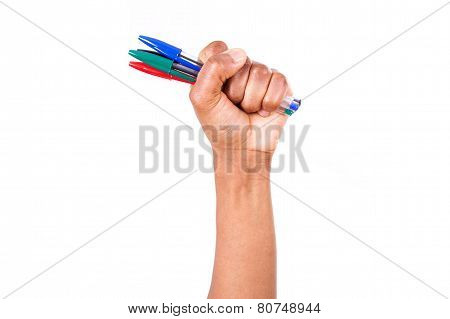 African American Journalist Protesting Against Terror And For Expression Fredom
