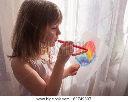 Teen Girl Painting