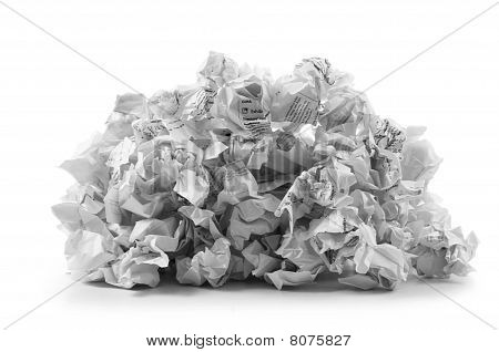 Recyklace koncept se spoustou odpadních papíru