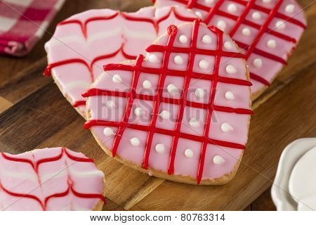 Homemade Pink Valentine's Day Cookies