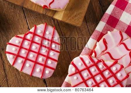 Homemade Pink Valentine's Day Cookies