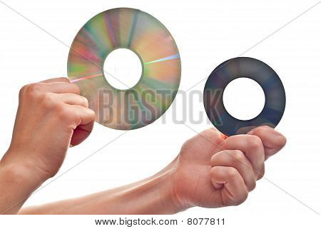 CD w ręku