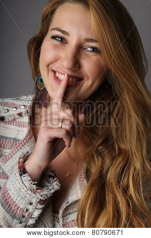 portrait of the young girl of 25 years