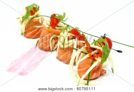 Fish rolls with herbs