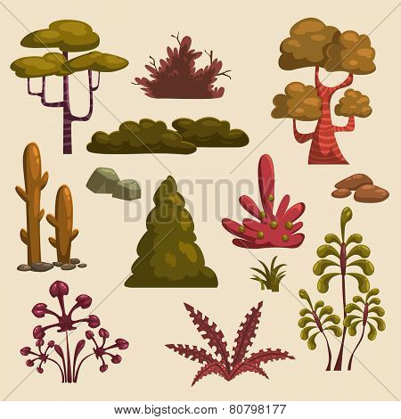 cartoon landscape elements