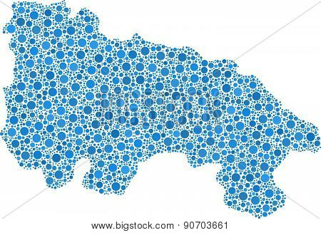 Isolated map of La Rioja