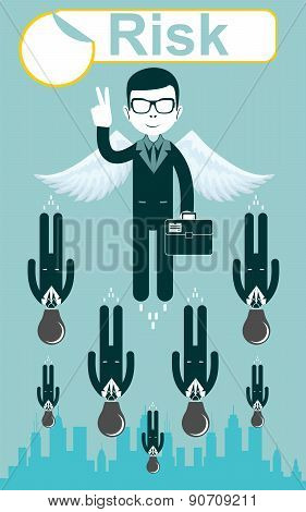 Business risks. Vector