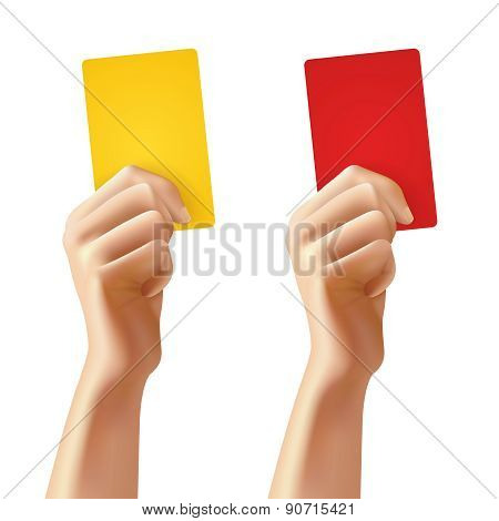 Hands With Soccer Cards