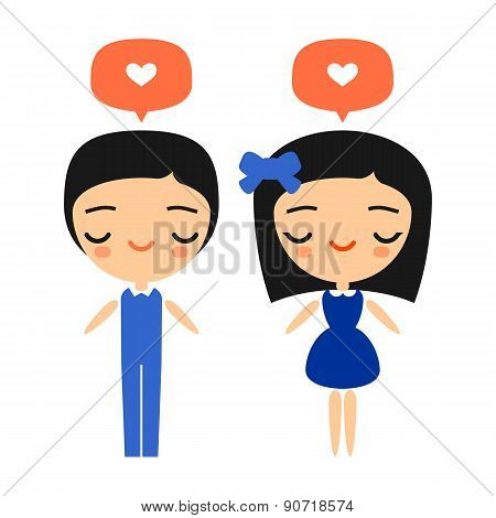 Boy and girl in love