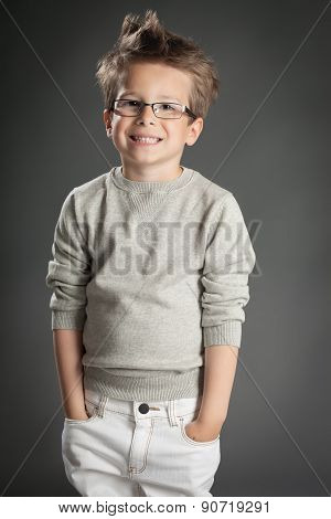 Elegant Boy In Studio