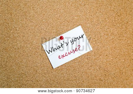 What's Your Excuse Sticky Note Concept