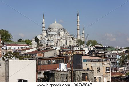 View of the Suleymaniye Mosque. Istanbul. Turkey.