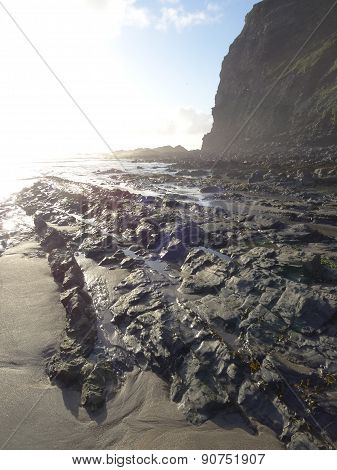 Rocks And Cliffs Seascape