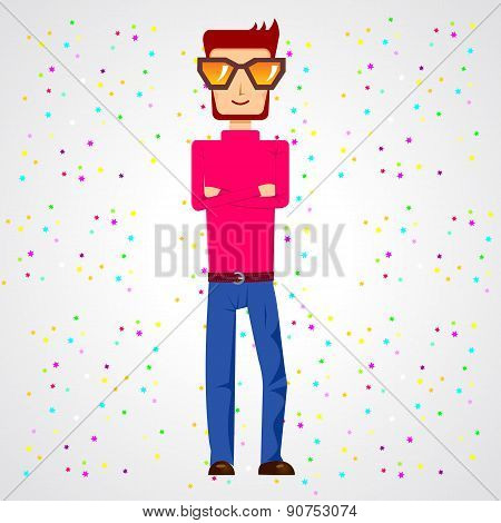 man with hands folded across his chest