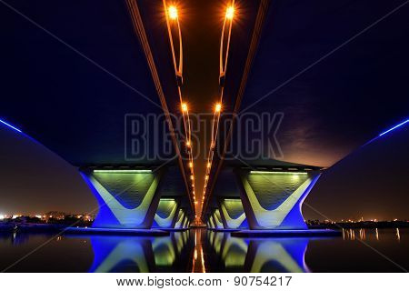 Gharhoud Bridge from base at night with long exposure