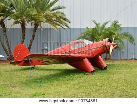 Old Red Airplane