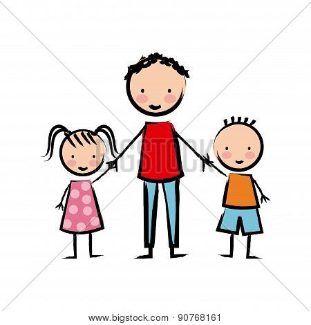 Family design over white background vector illustration