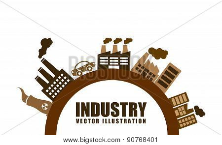industry design over white background vector illustration