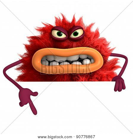 Cartoon Hairy Monster 3D