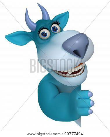 3d Cute Art Blue Friendly Monster Smils