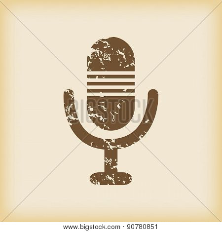 Grungy microphone icon