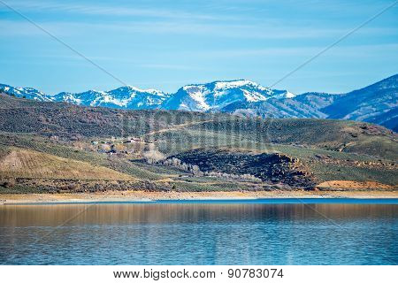 Blue Mesa Reservoir In Gunnison National Forest Colorado