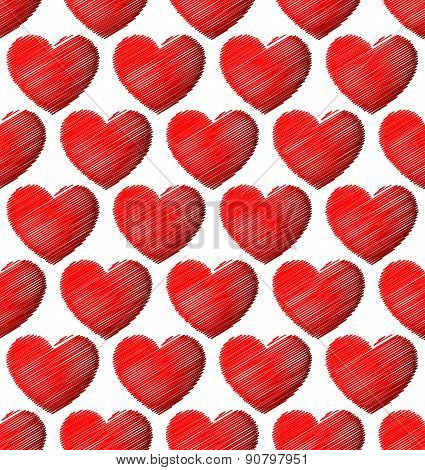 Vector Graphics With Red Heart. Eps 10.