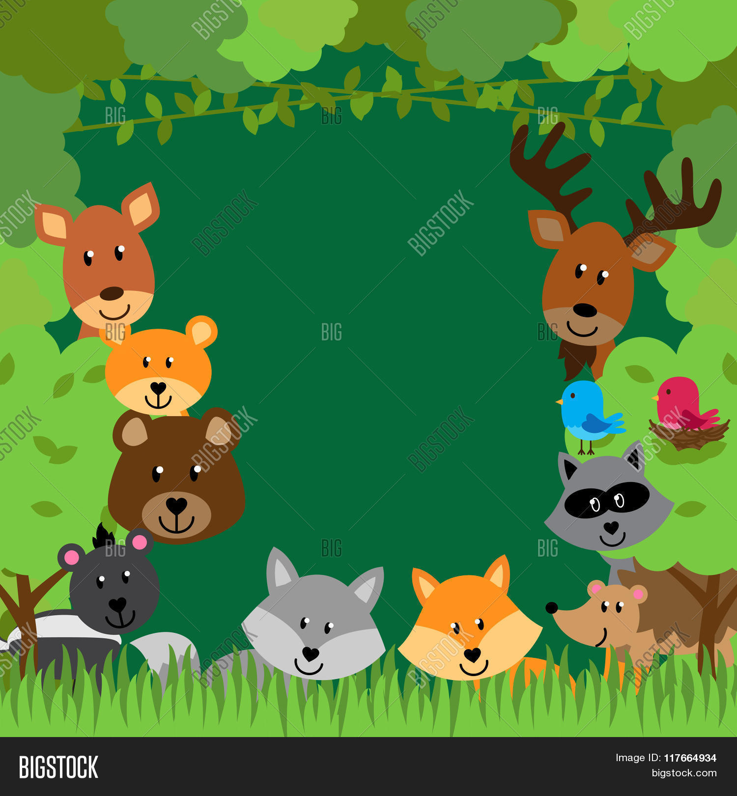 Forest Animals Vector Vector & Photo (Free Trial) Bigstock