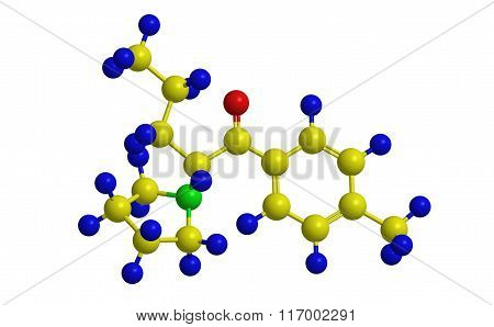 Pyrovalerone (centroton) - Molecular Structure