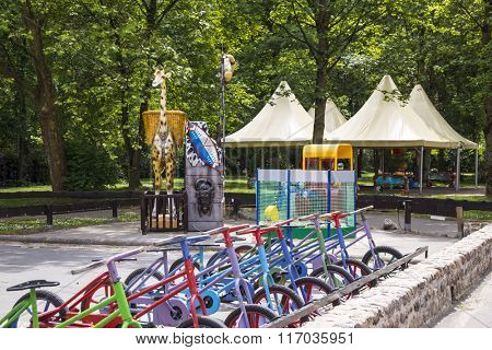  Serengeti Park in Hodenhagen, North German - June 10. Holiday in one of the biggest 
 safari park in Europe on June 10, 2015, Hodenhagen, Lower Saxony, Germany