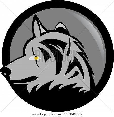 stock logo dark wolf