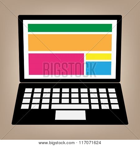 Notebook icon vector illustration
