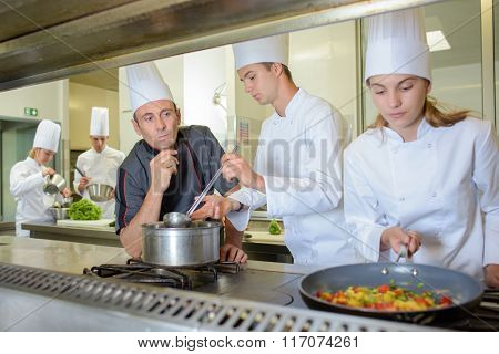 cooking food