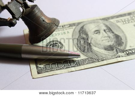 Dollarn Liberty bell kompass
