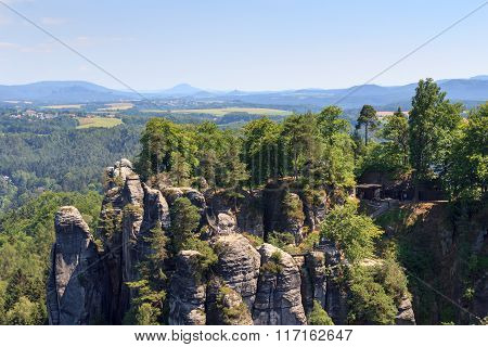 Neurathen Castle At Rocks Bastei In Rathen, Saxon Switzerland