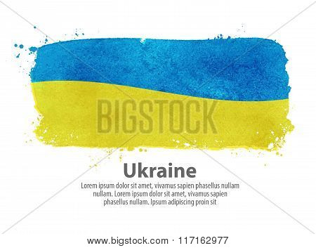 flag of Ukraine. vector illustration