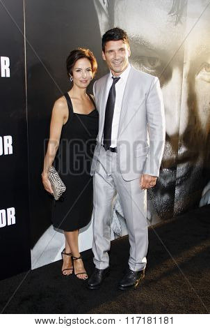Frank Grillo and Wendy Moniz at the Los Angeles premiere of 