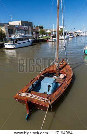 Vintage Wooden Sailboat