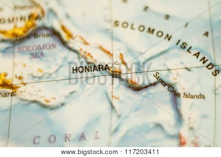 Solomon Islands Country Map .