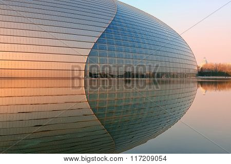 BEIJING, CHINA - APR 6: National Centre for the Performing Arts NCPA on April 6, 2013 in Beijing, China. Cost 2.8B CNY, it seats 5,452 people. The first performance was held in December 2007