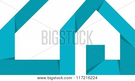 stock logo blue home