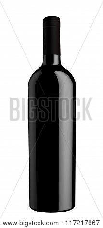 Black Wine Bottle Silhouette